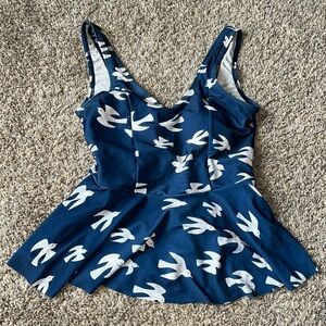 Lime Ricki Peplum Swim Top